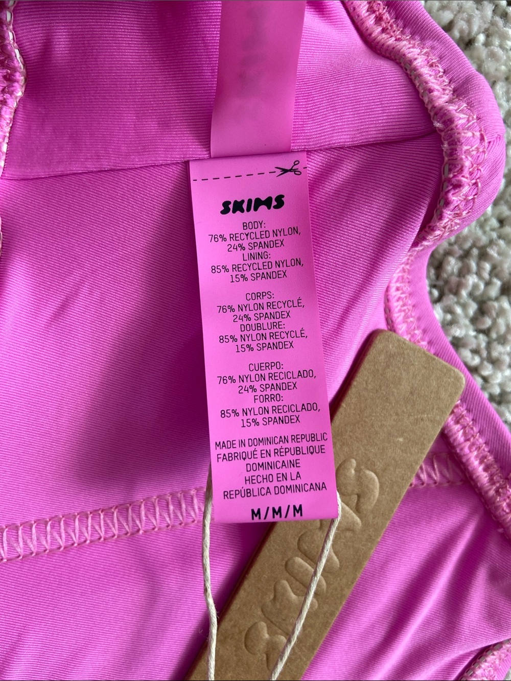 Skims โข Recycled Swim Corset Bikini Top Neon Orchid - Picture 9 of 14
